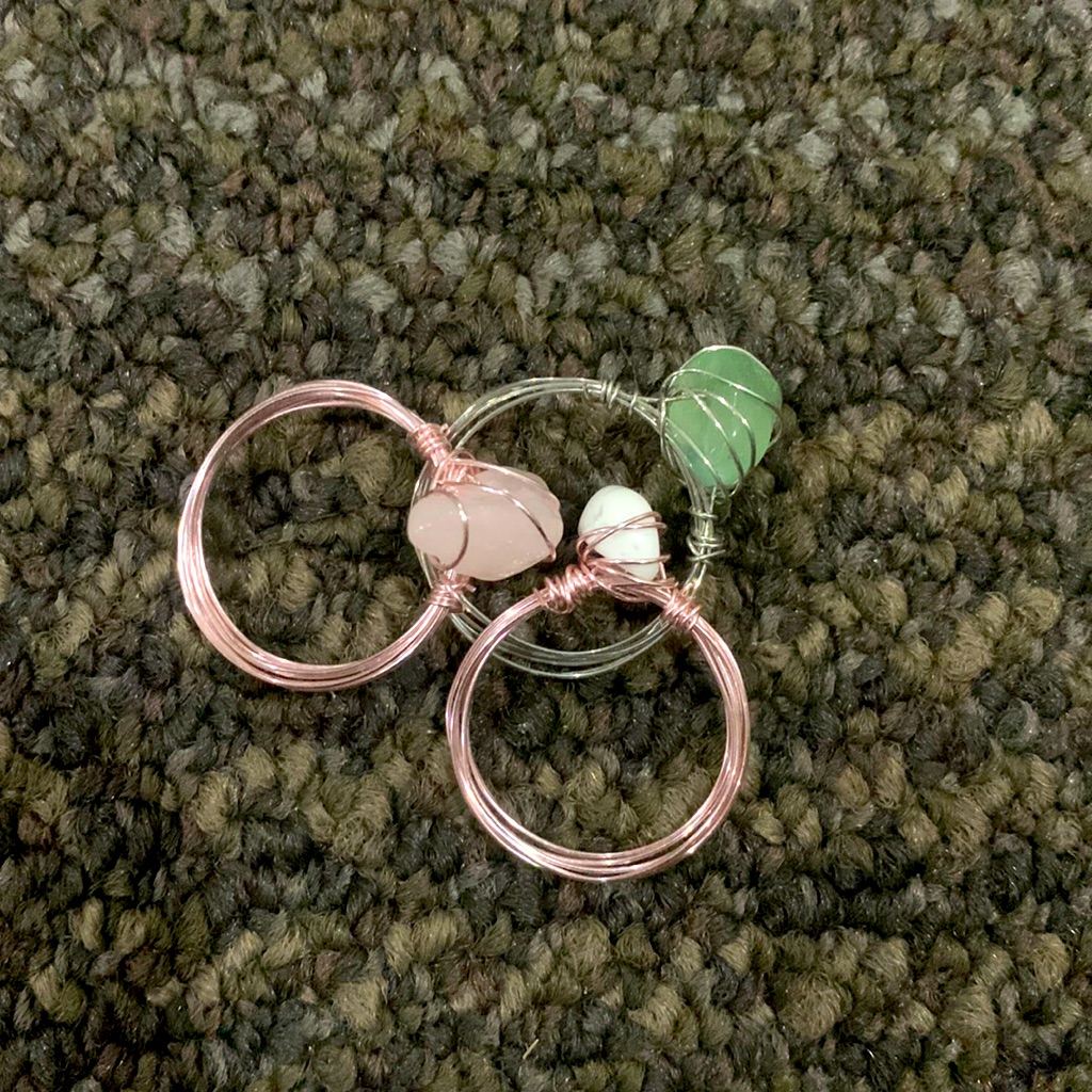Handmade Wire Ring Bundle.